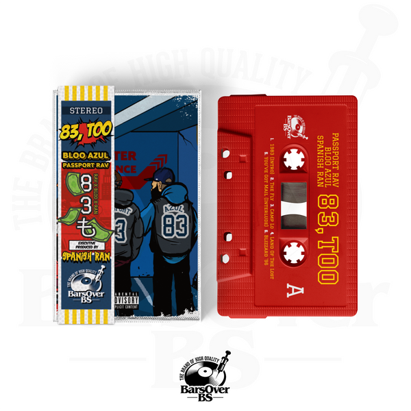 Bloo Azul x Passport Rav x Spanish Ran - 83, Too (Cassette Tape With Obi Strip)