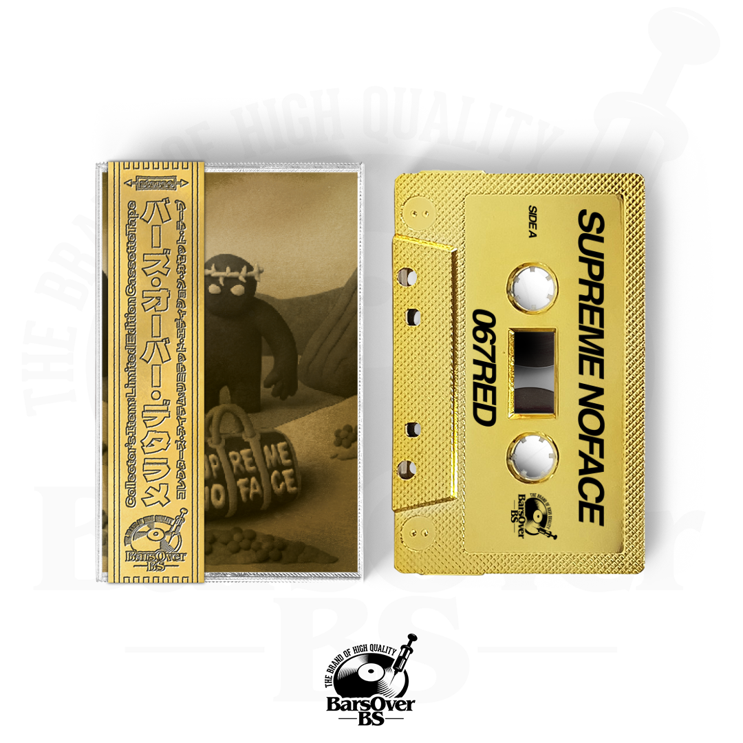 067Red - Supreme NoFace (Main Cover) (BarsOverBS Gold Tape) (ONE PER PERSON)