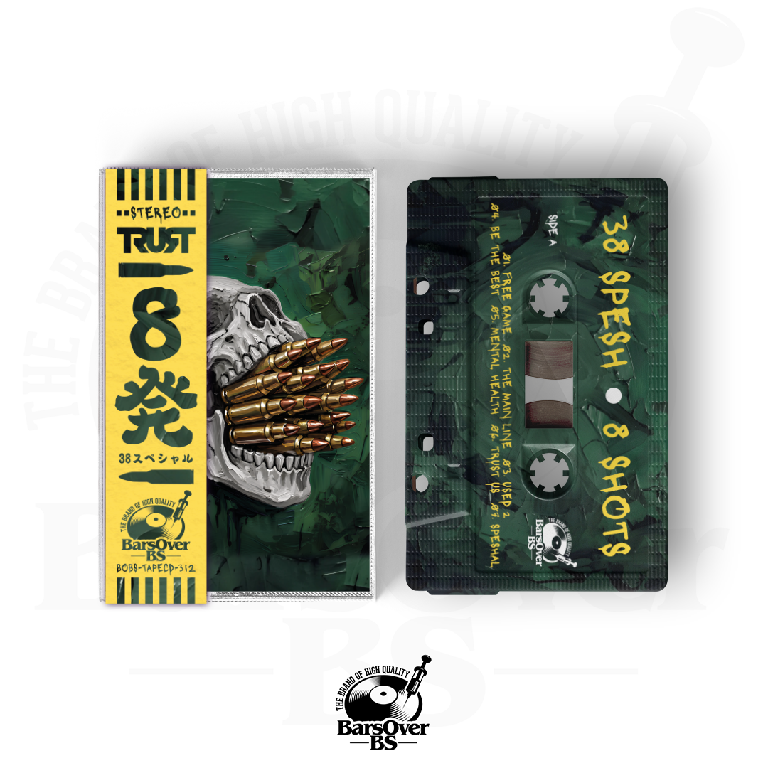 38 Spesh - 8 Shots (Deluxe Edition)  (Bonus Tracks Featuring Rome Streetz + Fools Mate Track) (Cassette Tape With Obi Strip)