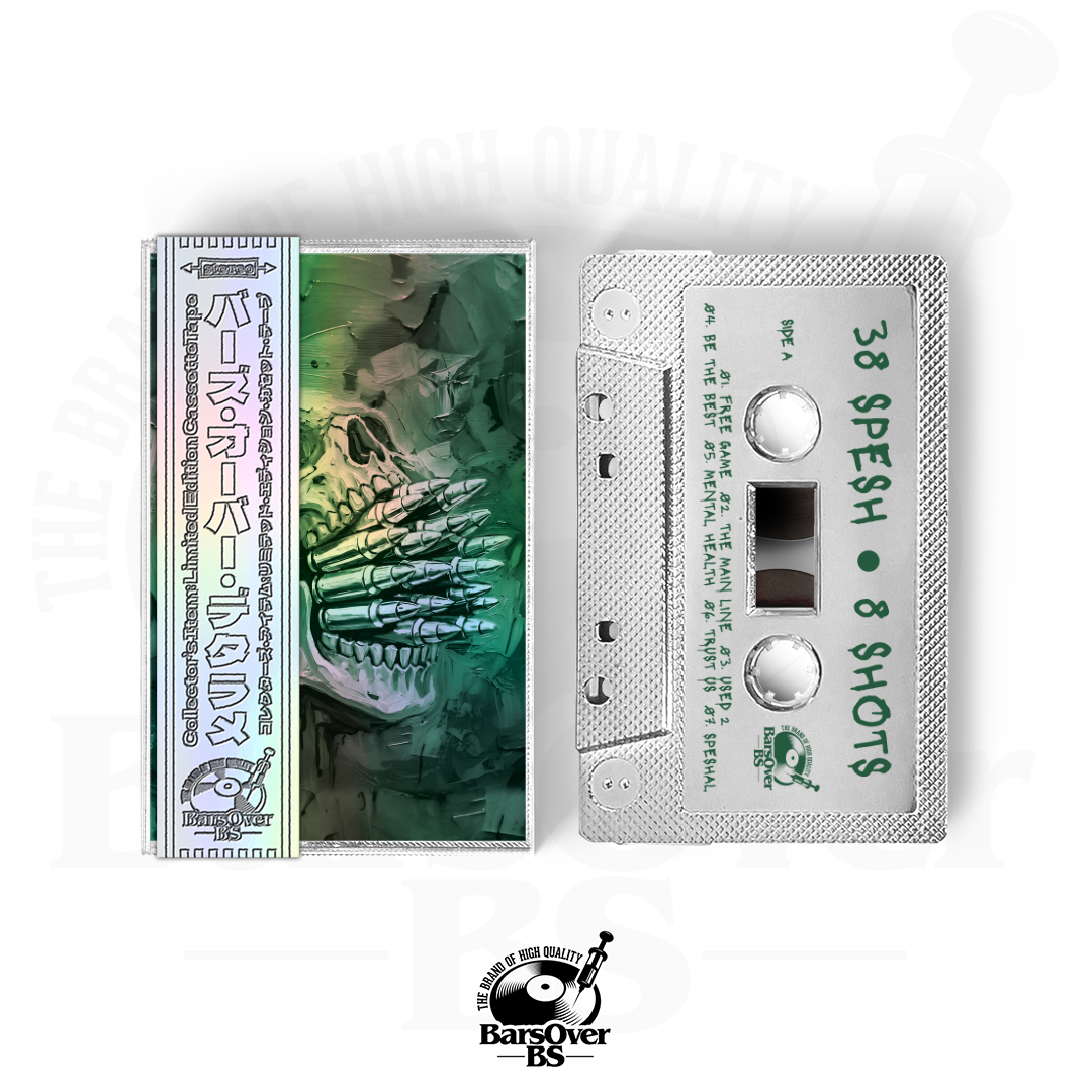 38 Spesh - 8 Shots (Deluxe Edition) (Bonus Tracks Featuring Rome Streetz + Fools Mate Track) (BarsOverBS HolographicTape) (ONE PER PERSON)
