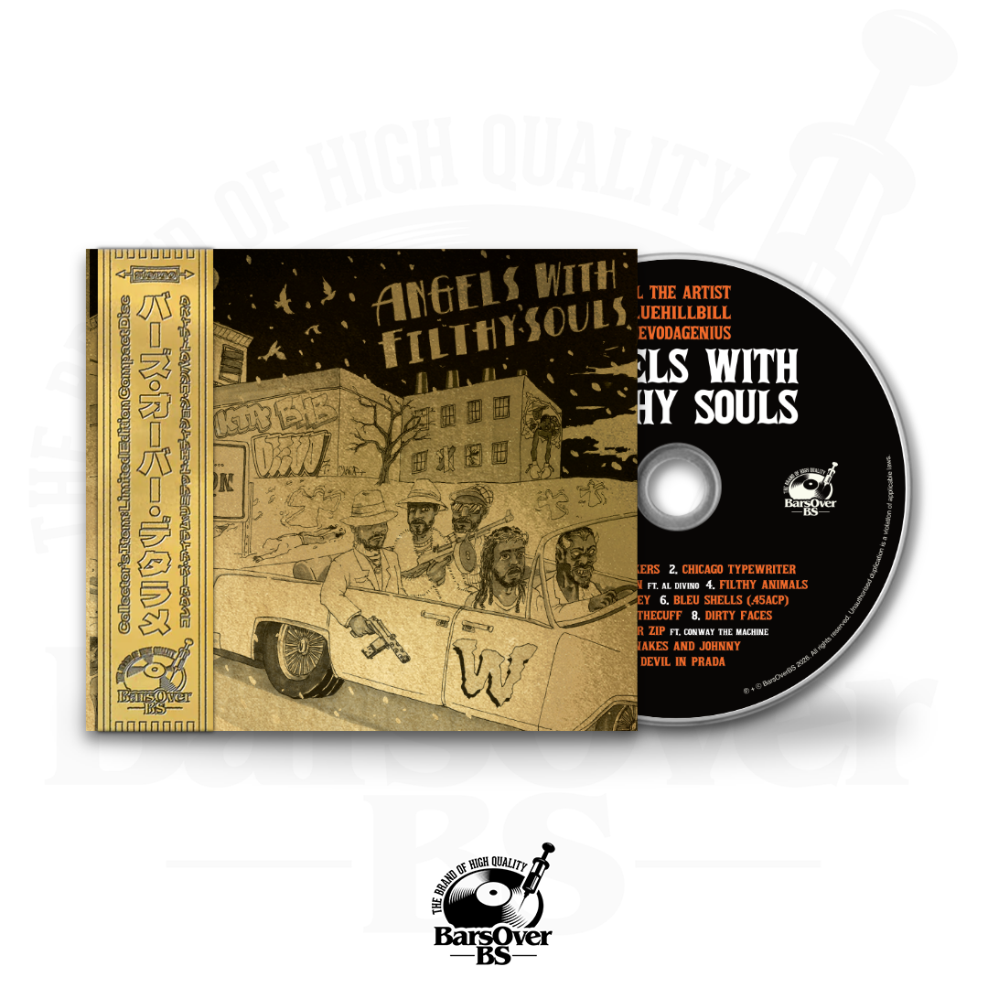 DeevoDaGenius x BlueHillBill x Kil The Artist - Angels With Filthy Souls (Alternate Artwork) (BarsOverBS Gold Digipak CD) (2 Bonus Tracks) (ONLY 5) (ONE PER PERSON)