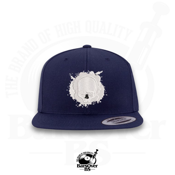 Cocaine Skull Hat (Dark Blue With White Skull)