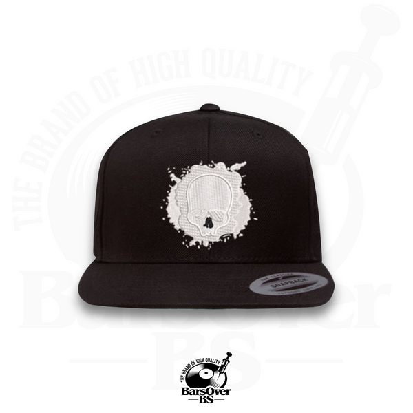 Cocaine Skull Hat (Black With White Skull)