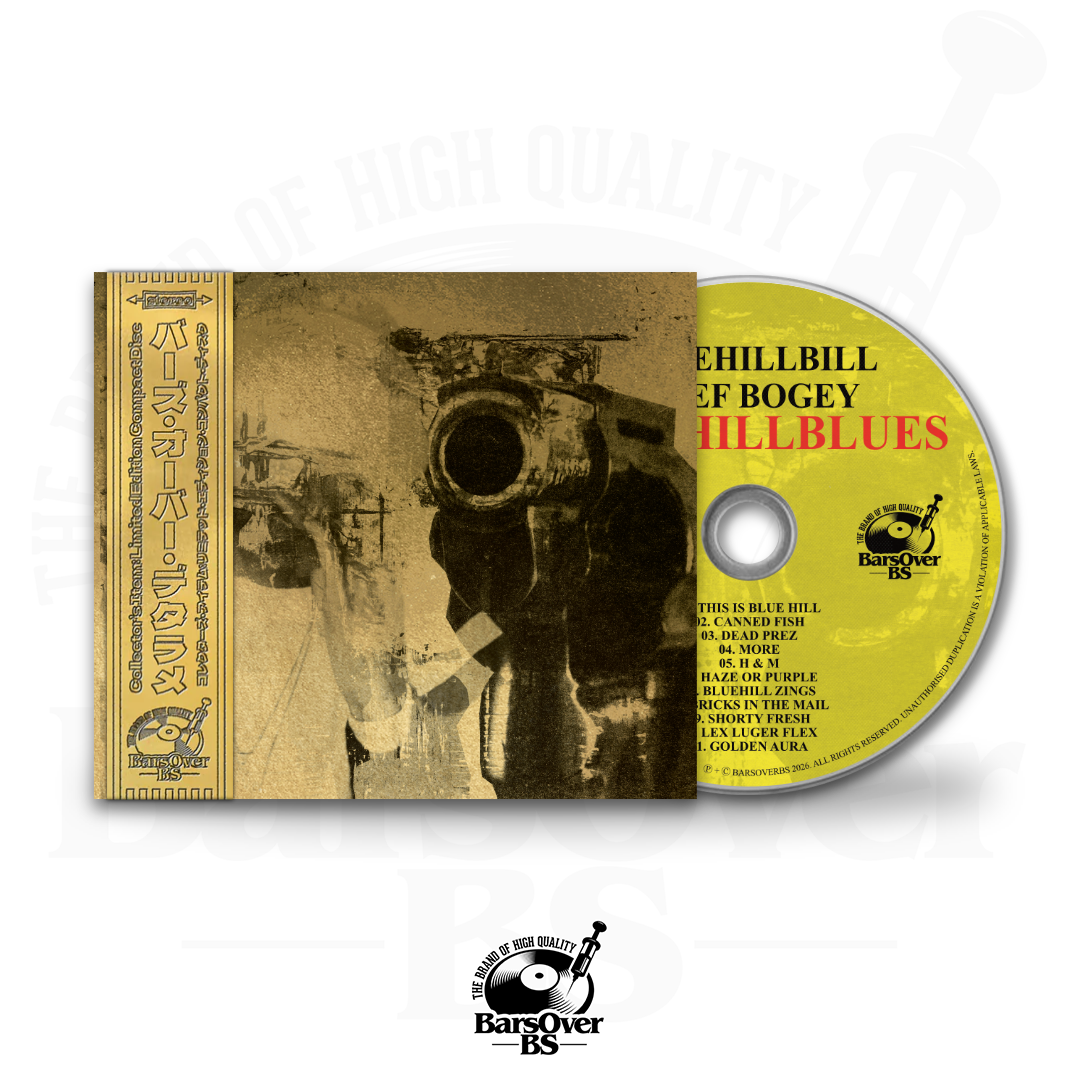 BlueHillBill x Chef Bogey - BlueHillBlues (Main Cover) (BarsOverBS Gold Digipak CD) (ONLY 5) (ONE PER PERSON)