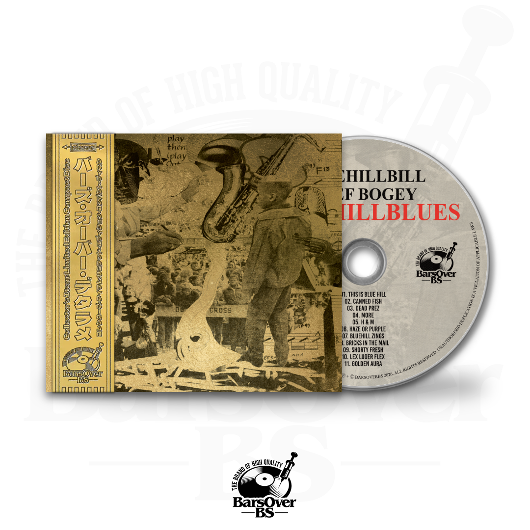 BlueHillBill x Chef Bogey - BlueHillBlues (Alternate Cover) (BarsOverBS Gold Digipak CD) (ONLY 5) (ONE PER PERSON)