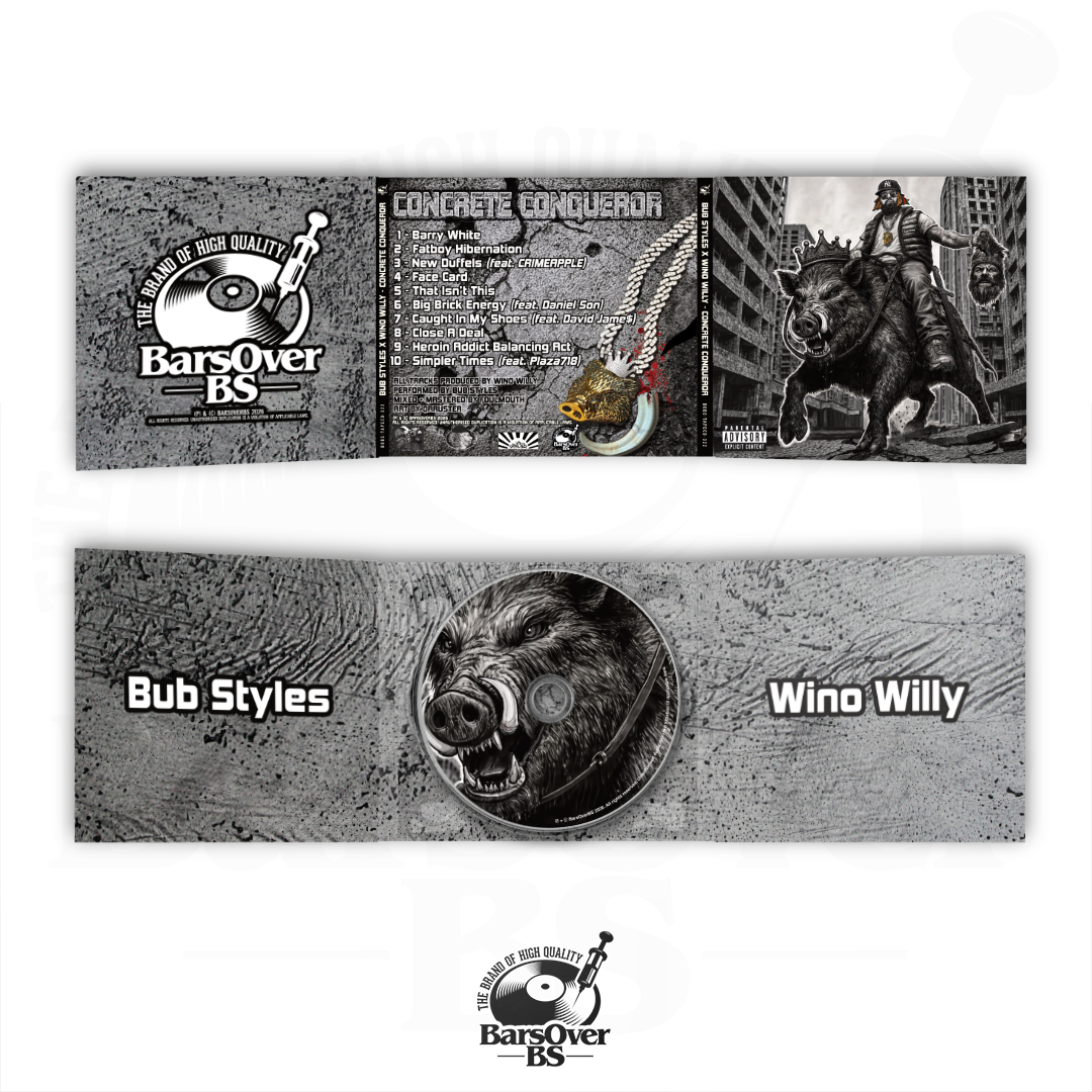 Bubstyles x Wino Willy - Concrete Conqueror (Main Cover) (Digipak CD With Obi Strip)