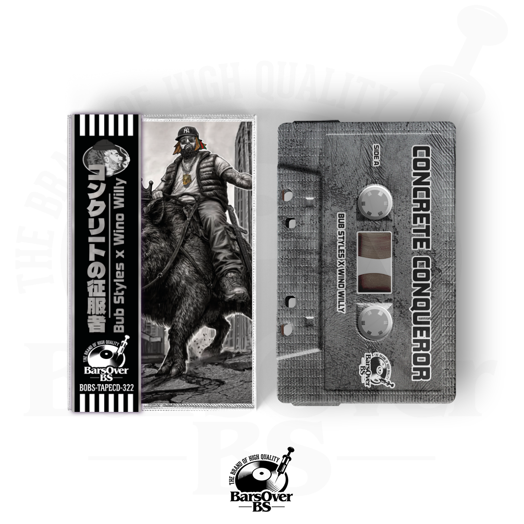 Bubstyles x Wino Willy - Concrete Conqueror (Main Cover) (Cassette Tape With Obi Strip)