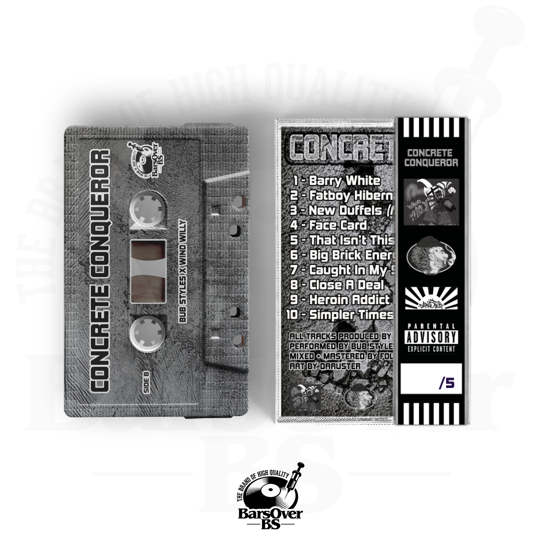 Bubstyles x Wino Willy - Concrete Conqueror (Main Cover) (Cassette Tape With Obi Strip)