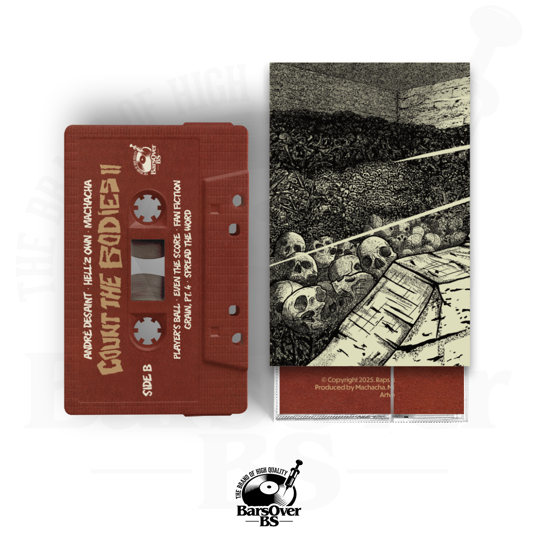 Andre Desaint x Hell'z Own x Machacha - Count The Bodies II (Alternate O-Card Cassette Tape) (FREE SHIPPING!)