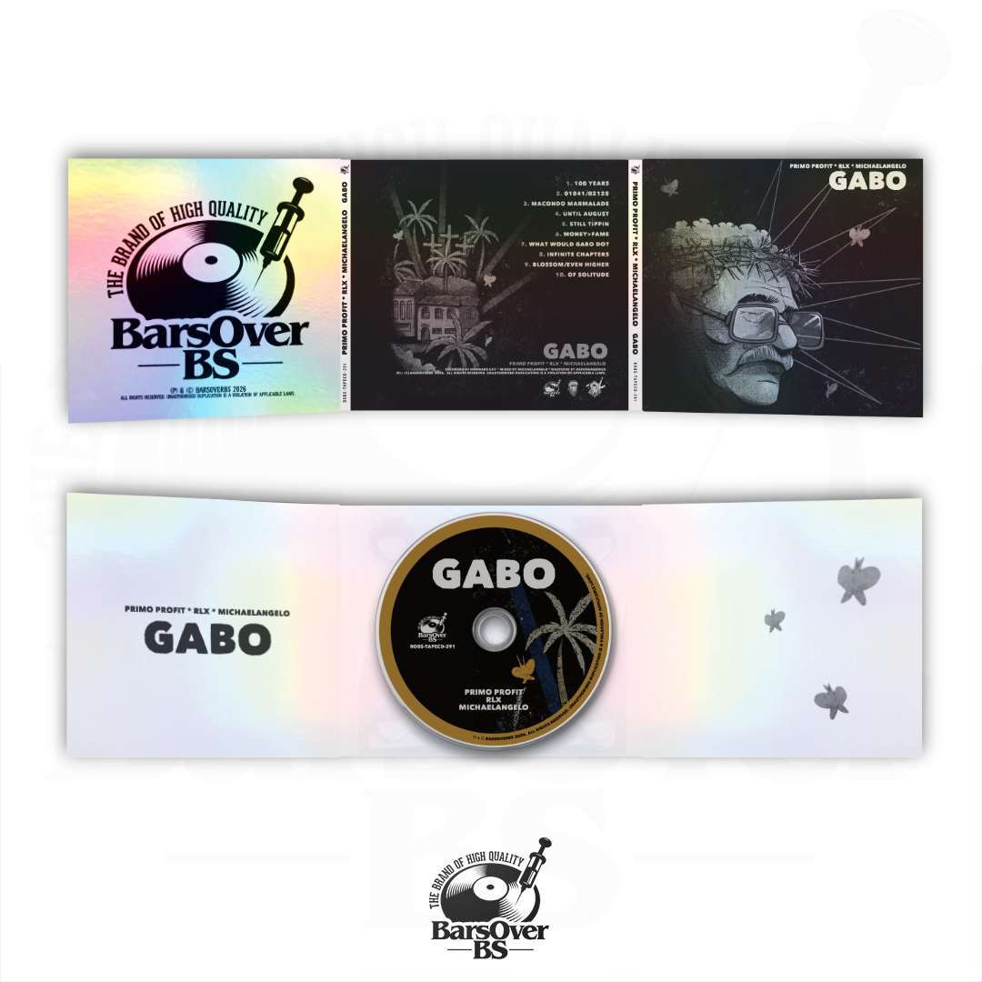 RLX x Primo Profit x Michaelangelo - GABO (BarsOverBS Holographic Digipak CD) (ONE PER PERSON) (ONLY 10)