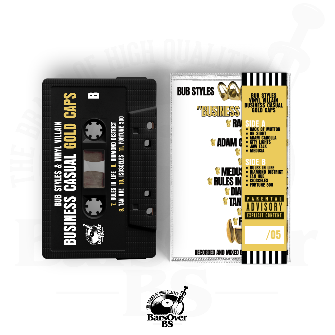 Bub Styles x Vinyl Villain - Business Casual Gold Caps (Cassette Tape With Obi Strip)