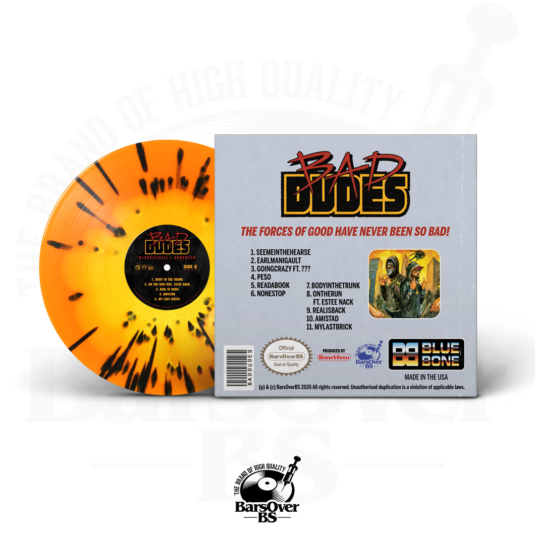 BlueHillBill x Boneweso - Bad Dudes (Alternate Cover 2) (Standard Vinyl) (Shipped Sealed) (Buck 50 Series Vinyl)