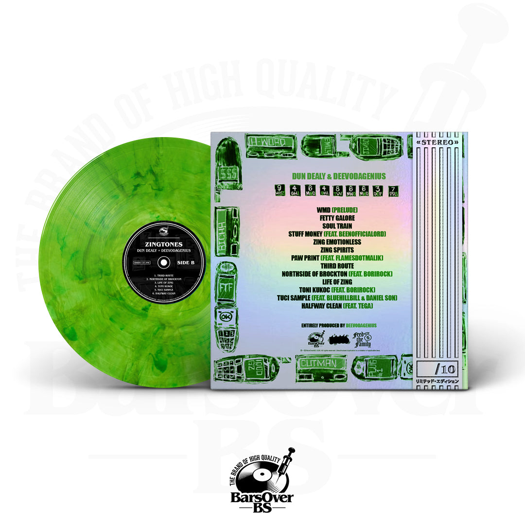 Dun Dealy x DeevoDaGenius - Zingtones (BarsOverBS Holographic Jacket Obi Strip Vinyl) (ONE PER PERSON) (ONLY 10)