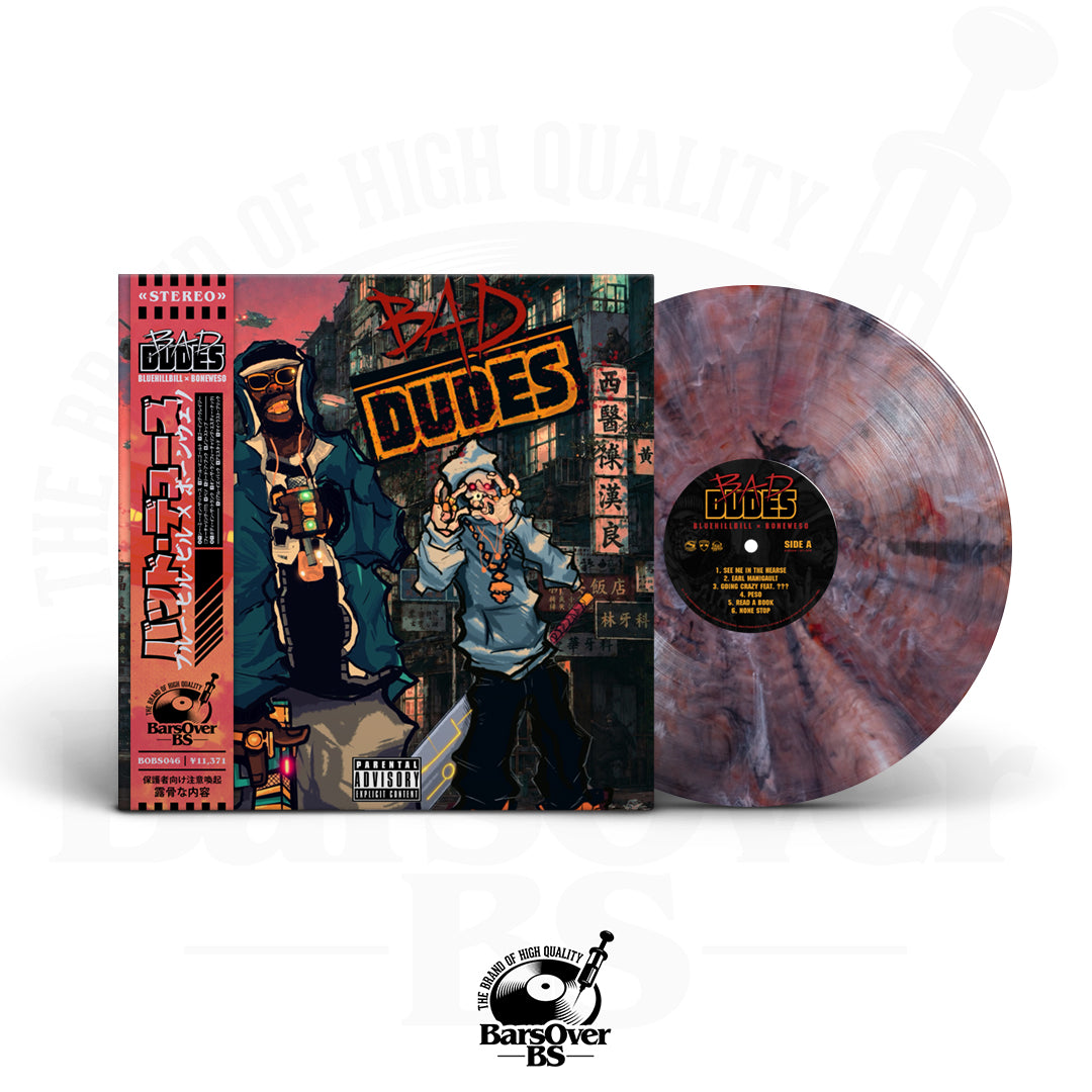 BlueHillBill x Boneweso - Bad Dudes (Main Cover) (Obi Strip Vinyl) (Shipped Outside Of Jacket) (Buck 50 Series Vinyl) (ONE PER PERSON/HOUSEHOLD)