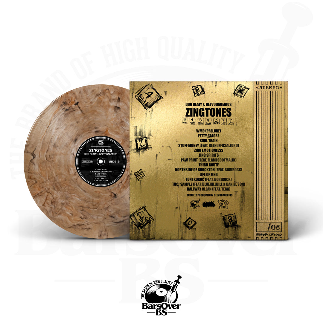 Dun Dealy x DeevoDaGenius - Zingtones (BarsOverBS Gold Jacket Obi Strip Vinyl) (ONE PER PERSON) (ONLY 5)