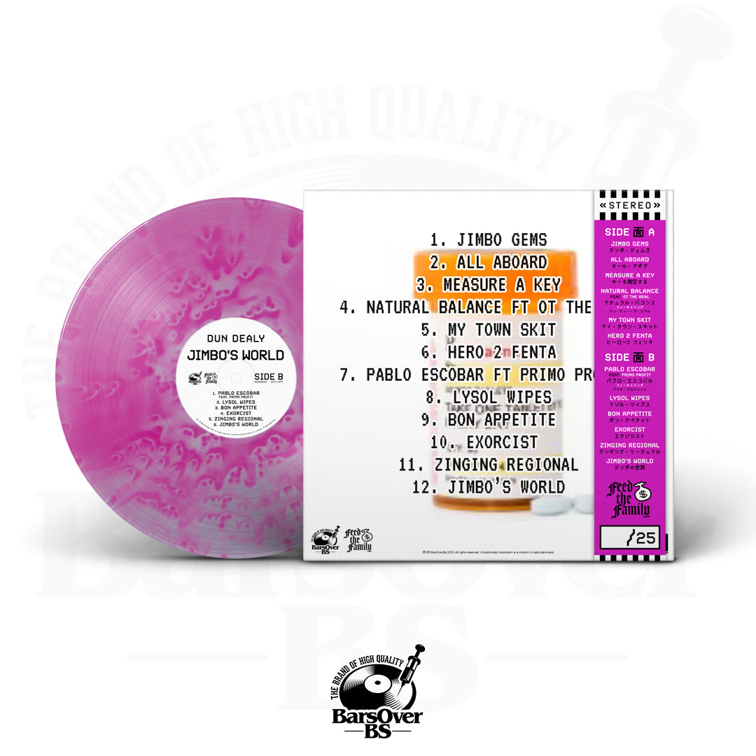 Dun Dealy (Feed The Family) x Chef Bogey - Jimbo's World (Obi Strip Vinyl) (Shipped Outside Of Jacket In Plastic Sleeve) (100 Series)