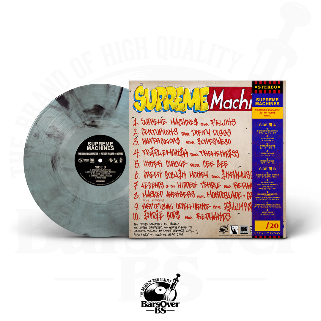 The Hidden Character x Action Figure x 067Red - Supreme Machines Presented By 1000 Words (Buck 50 Series) (Alternate Cover) (Obi Strip Vinyl) (Shipped Outside Of Jacket) (ONE PER PERSON)