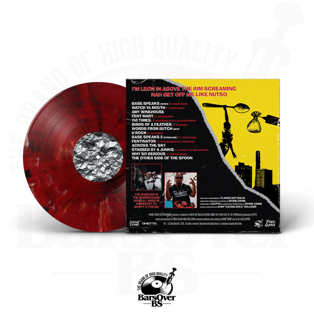 Flames Dot Malik x Divine Crime x Clypto - The Other Side Of The Spoon (Alternate Cover) (Standard Vinyl) (Shipped Sealed)