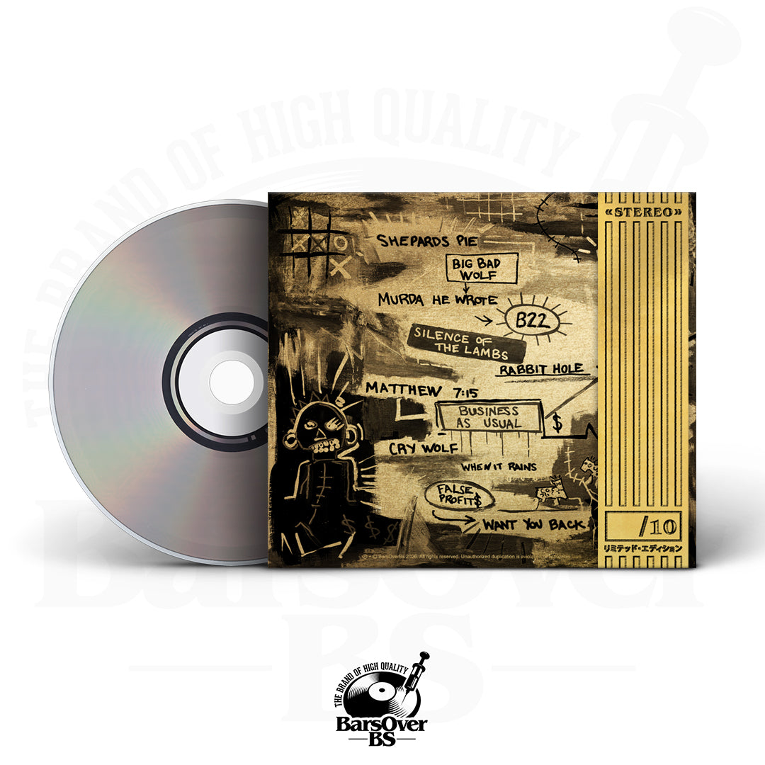 Mickey Diamond x Big Ghost - Black Sheep (BarsOverBS Gold Digipak CD) (Alt Cover) (Glass Mastered CD) (ONE PER PERSON)