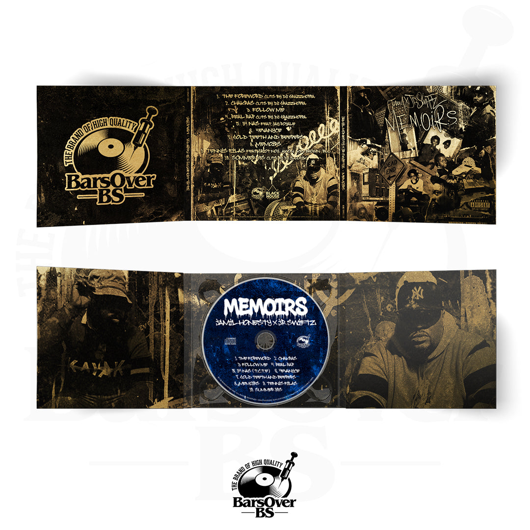 Jamil Honesty x Jr Swiftz - M.E.M.O.I.R.S (BarsOverBS Gold Digipak CD) (ONLY 5)