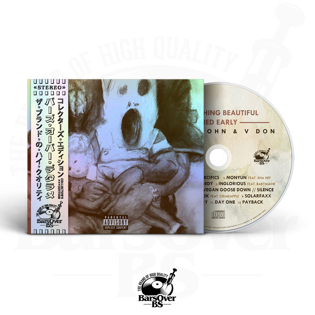 Ankhlejohn x VDon - Everything Beautiful Died Early (BarsOverBS Holographic DIgipak CD) (ONE PER PERSON)