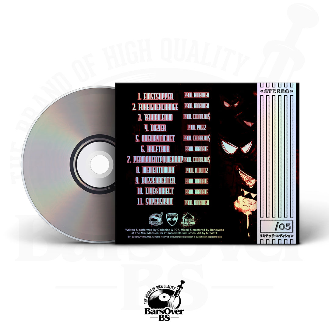 The Hidden Character x Codenine - The First Supper (Main Cover) (BarsOverBS Holographic Digipak CD) (ONE PER PERSON)