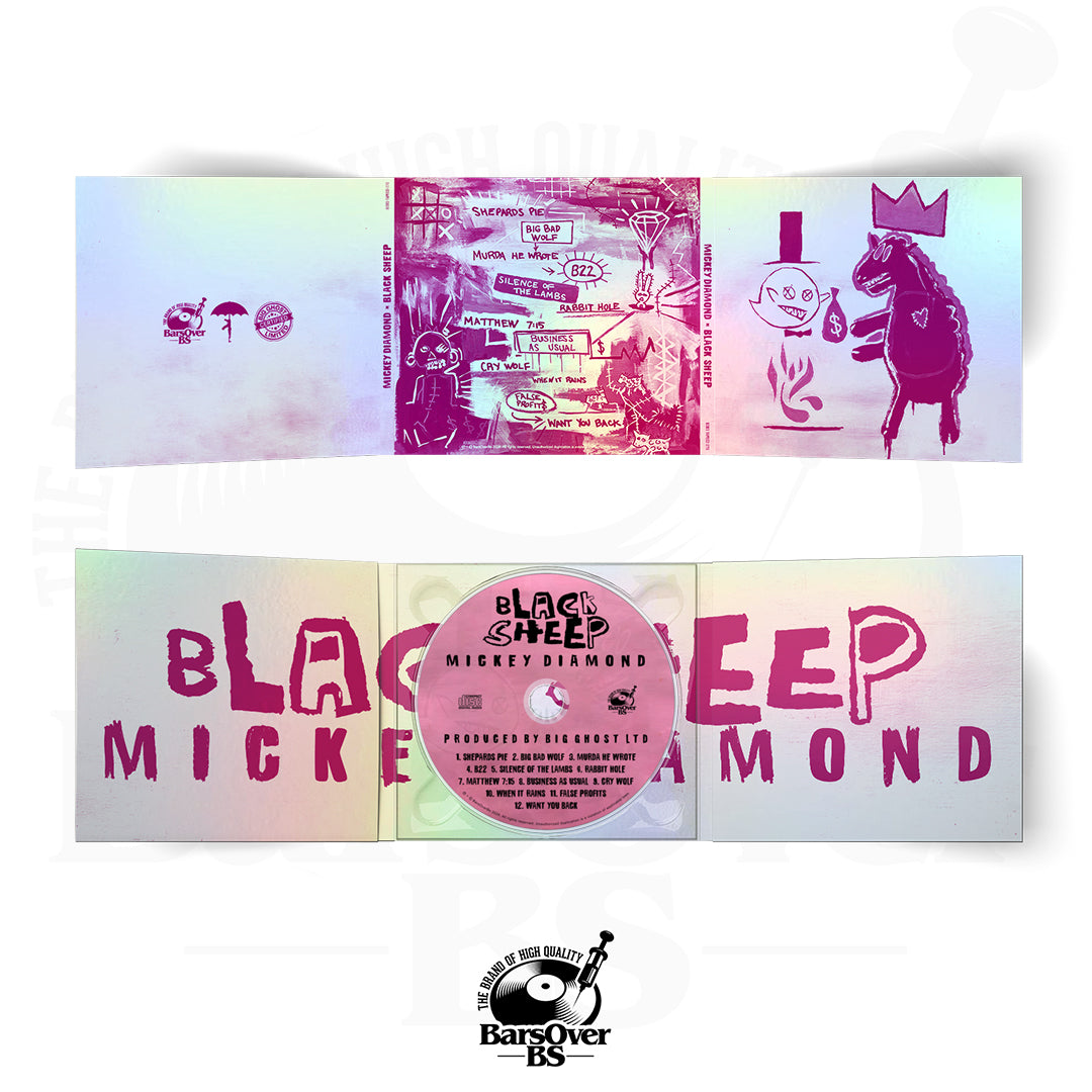 Mickey Diamond x Big Ghost - Black Sheep (BarsOverBS VIP Holographic Digipak) (Main Cover) (NFS)