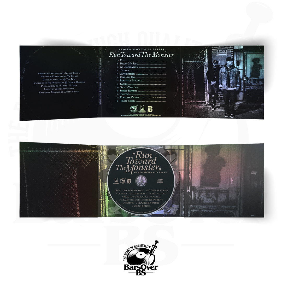 Apollo Brown x Ty Farris - Run Toward The Monster (Alternate Cover Holographic Digipak CD With Obi Strip) (Glass Mastered CD) (ONLY 5)