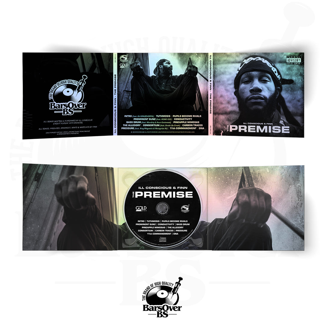 ill Conscious x Finn - Premise (BarsOverBS Holographic DIgipak CD) (ONE PER PERSON) (ONLY 5)