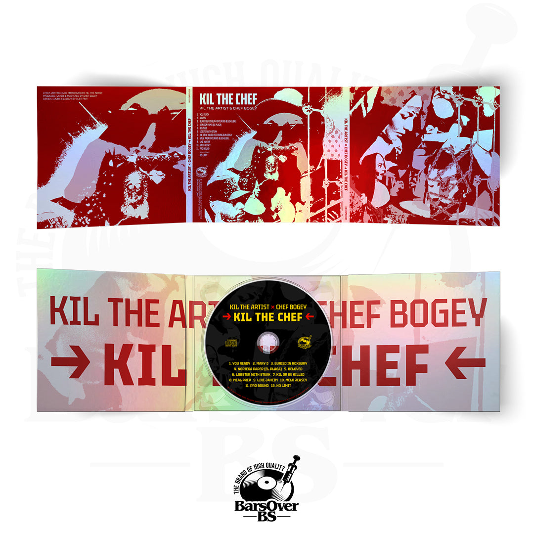 Kil The Artist x Chef Bogey - Kil The Chef (Main Cover) (BarsOverBS Holographic Digipak CD)