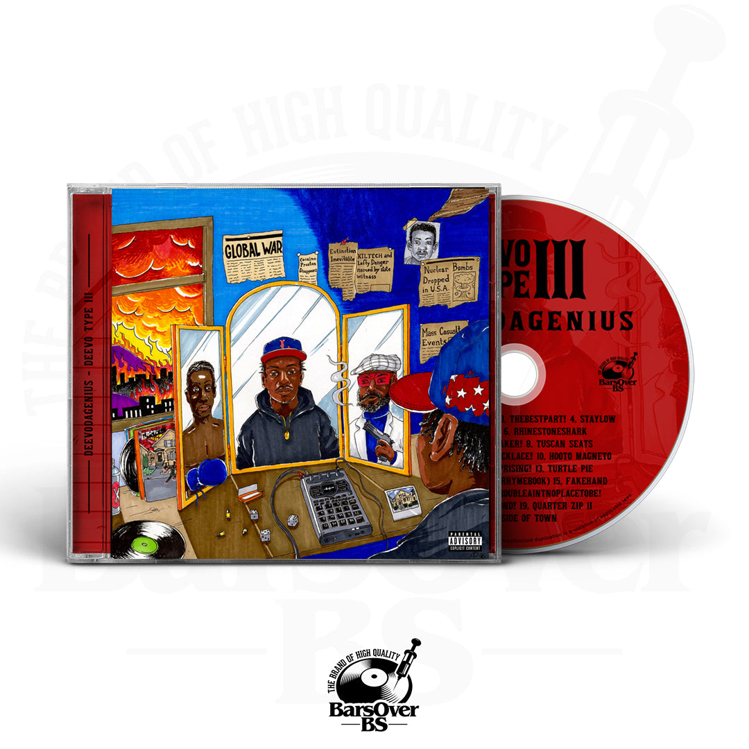 DeevoDeGenius - Deevo Type lll (Main Cover) (Featuring Conway The Machine, Estee Nack, Bori Rock, BlueHillBill & More) (Jewel Case CD) (2 Bonus Tracks) (ONLY 10)
