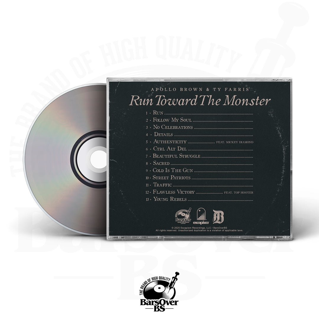Apollo Brown x Ty Farris - Run Toward The Monster (Alternate Cover Jewel Case CD) (Glass Mastered CD)