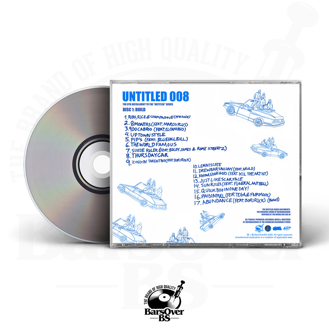 DeevoDaGenius - Untitled 008 (Part 1) (Feat. Rome Streetz, Boldy James, Borirock & More) (Alternate Cover) (Jewel Case CD)