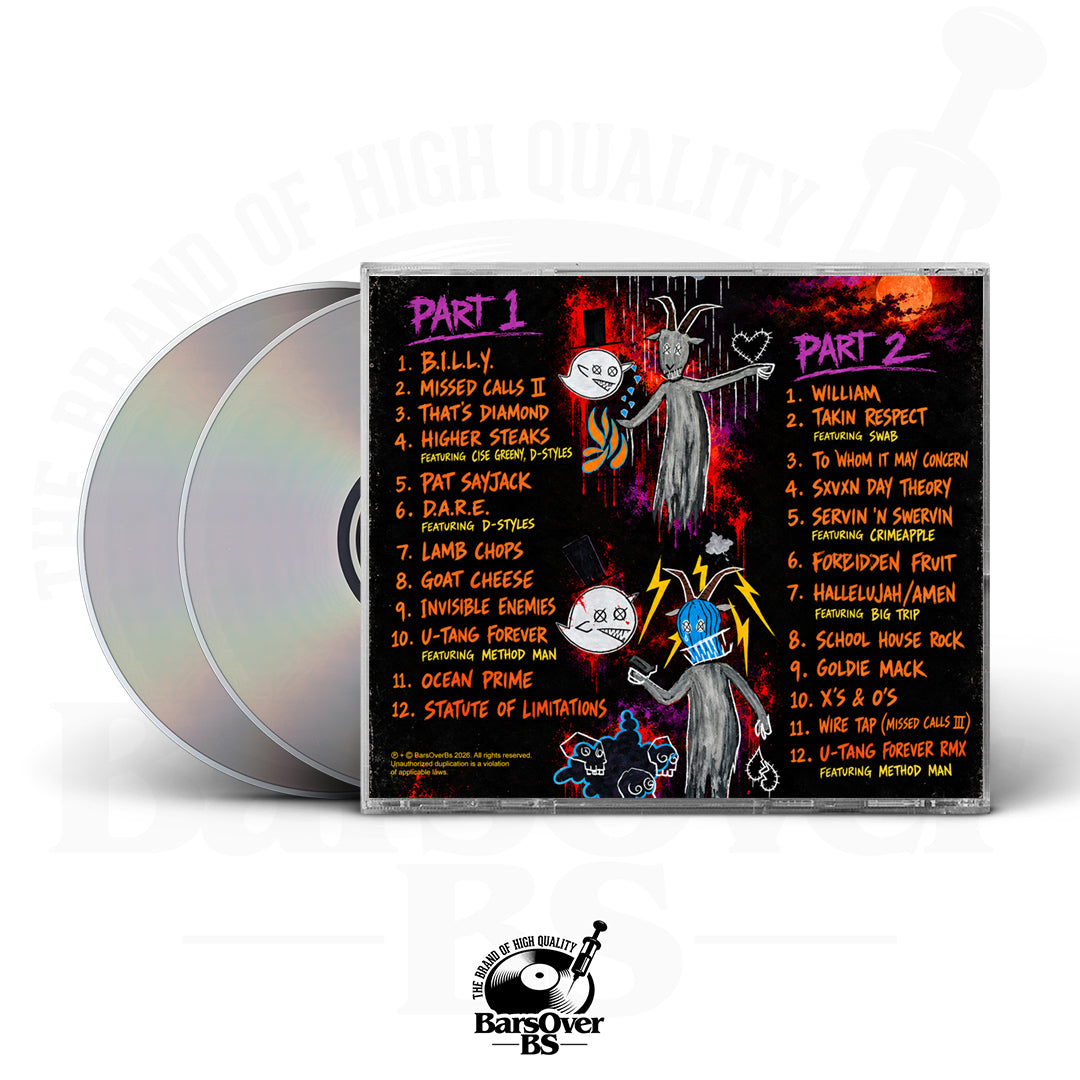 Mickey Diamond x Big Ghost - B.I.L.L.Y 1 + B.I.L.L.Y 2 (Double Disc Jewel Case CD) (Glass Mastered CD)