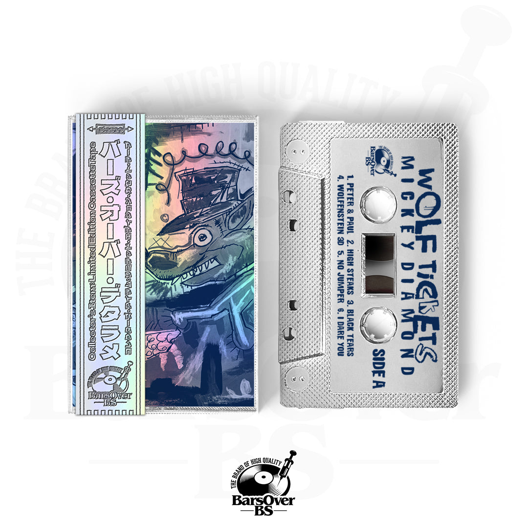 Mickey Diamond x Big Ghost - Wolf Tickets (Alternate Artwork) (BarsOverBS Holographic Cassette Tape) (ONE PER PERSON)