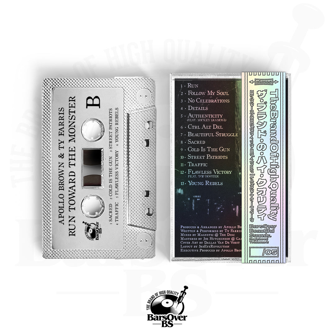 Apollo Brown x Ty Farris - Run Toward The Monster (BarsOverBS Holographic Tape With Obi Strip) (ONLY 5) (ONE PER PERSON)