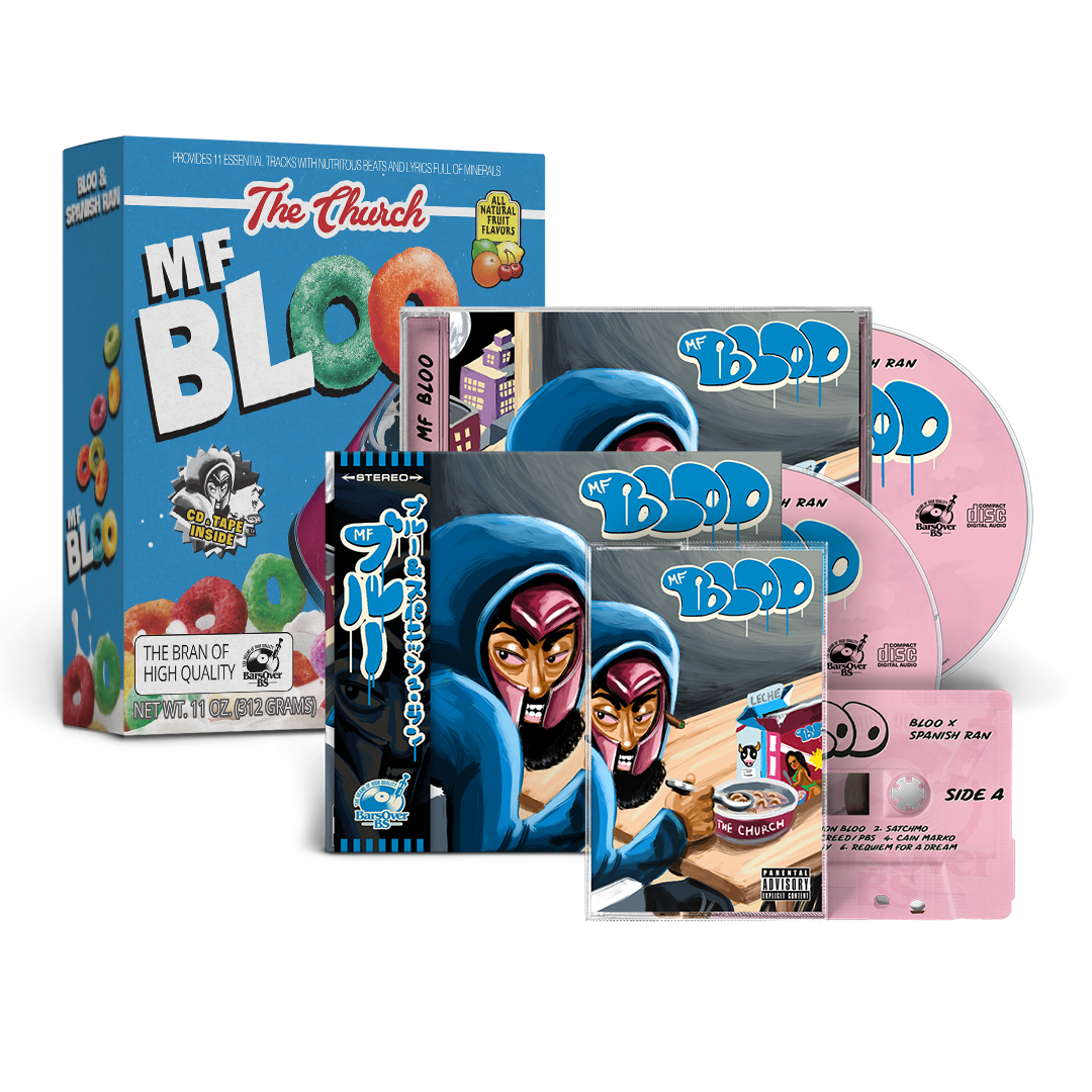 Bloo Azul x Spanish Ran - MF Bloo (Fruit Loop Cereal Box Bundle Including Jewel Case & Digipak CD + Cassette Tape) (ONE PER PERSON)