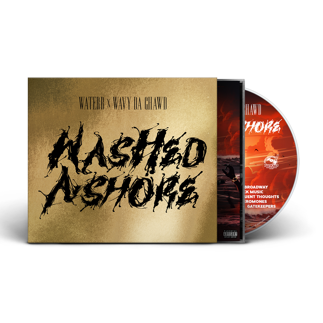 WateRR x Wavy Da Ghawd - Washed Ashore (BarsOverBS Gold CD)(ONE PER PERSON/HOUSEHOLD)