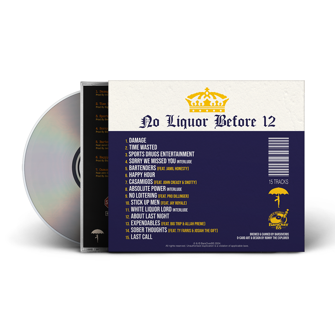 Mickey Diamond - No Liquor Before 12 (2nd Edition) (Beer O-Card Jewel Case CD) (USA/CANADA ONLY) (10 MINS ONLY)