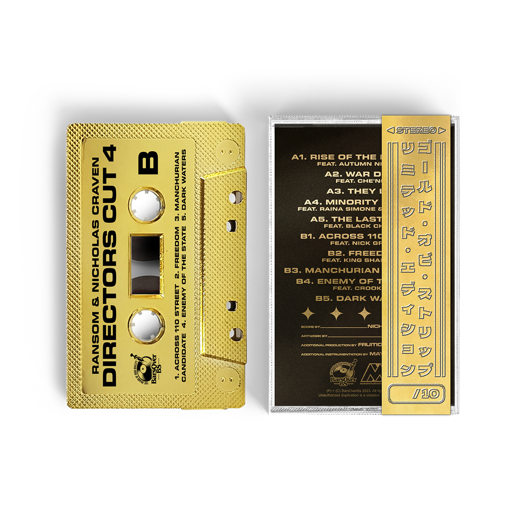 Ransom x Nicholas Craven - Directors Cut 4 (GOLD BarsOverBS Cassette Tape With Obi Strip) (ONE PER CUSTOMER)