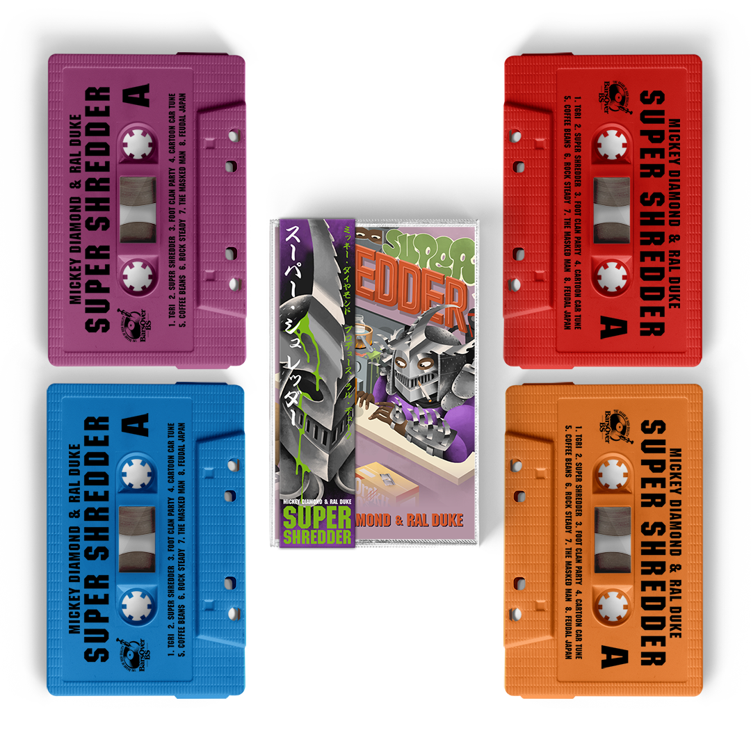 Mickey Diamond x Ral Duke - Super Shredder Bundle (All 4 Turtle Colored Cassette Tapes)(ONE PER PERSON/HOUSEHOLD) (SAVE TIME & $15 BUCKS)
