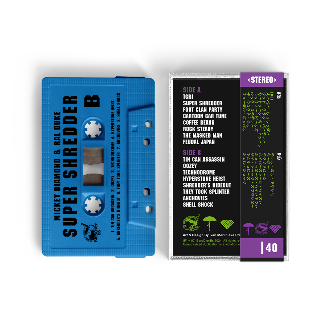 Mickey Diamond x Ral Duke - Super Shredder (Leonardo Blue Cassette Tape With Obi Strip)