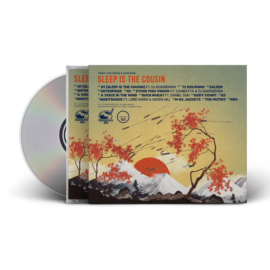 Vega7 The Ronin x Superior - Sleep Is The Cousin (Jewel Case With O-Card + 16 Page Lyric Booklet) Deluxe Edition)(GLASS MASTERED)