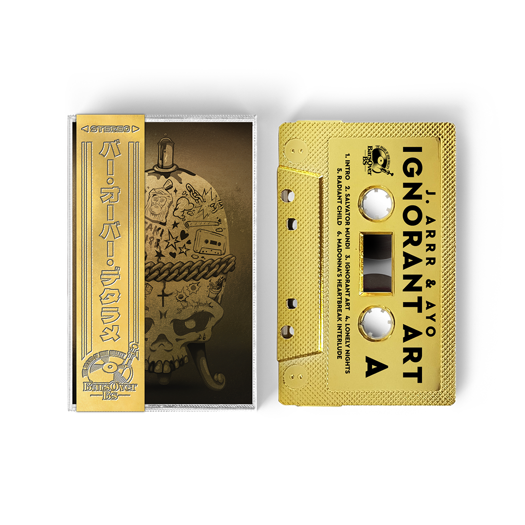 J.Arrr x Fabeyon x Ayo Shamir - Ignorant Art (BarsOverBS GOLD Cassette Tape With Obi Strip)