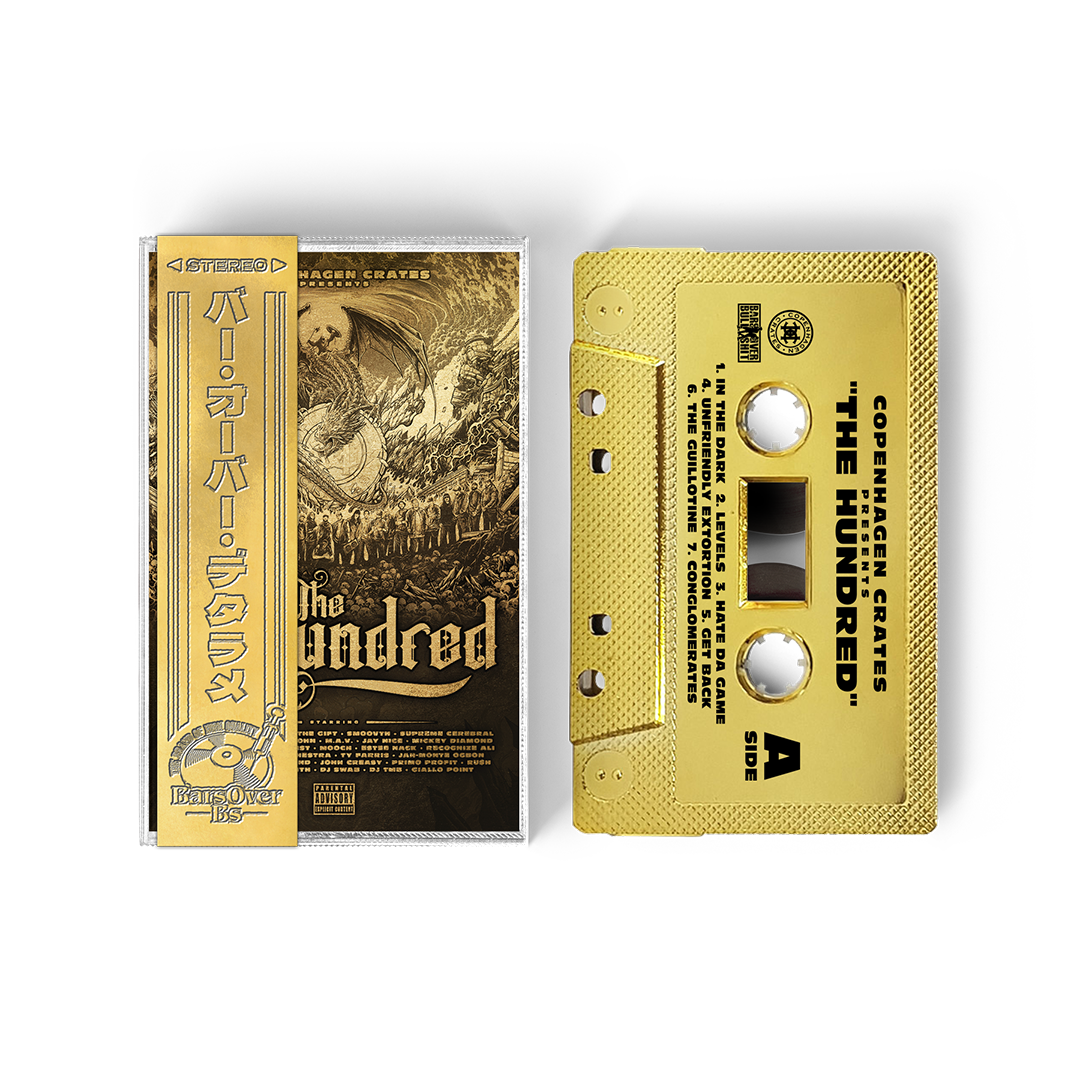 Copenhagen Crates - The Hundred (RETRO GOLD BarsOverBS Cassette Tape) (ONE PER CUSTOMER)