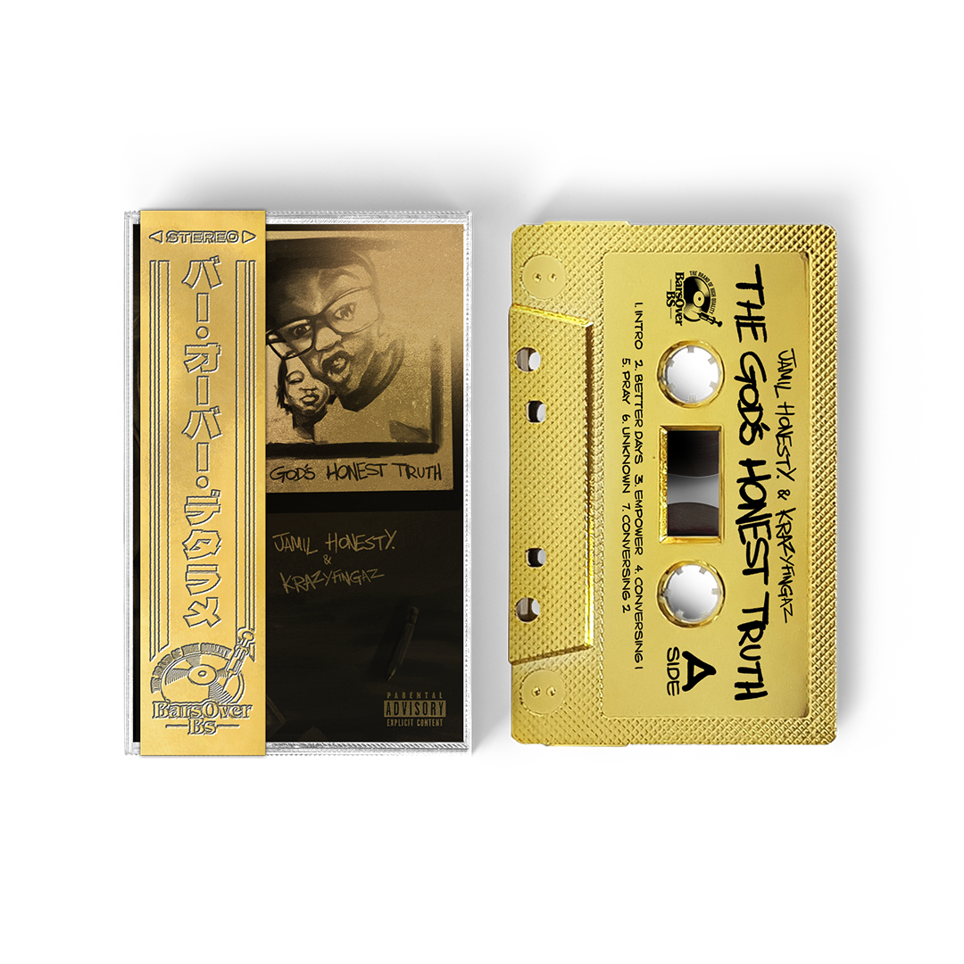 Jamil Honesty x KrazyFingaz - The Gods Honest Truth (GOLD BarsOverBS Tape With Obi Strip)(ONE PER PERSON)