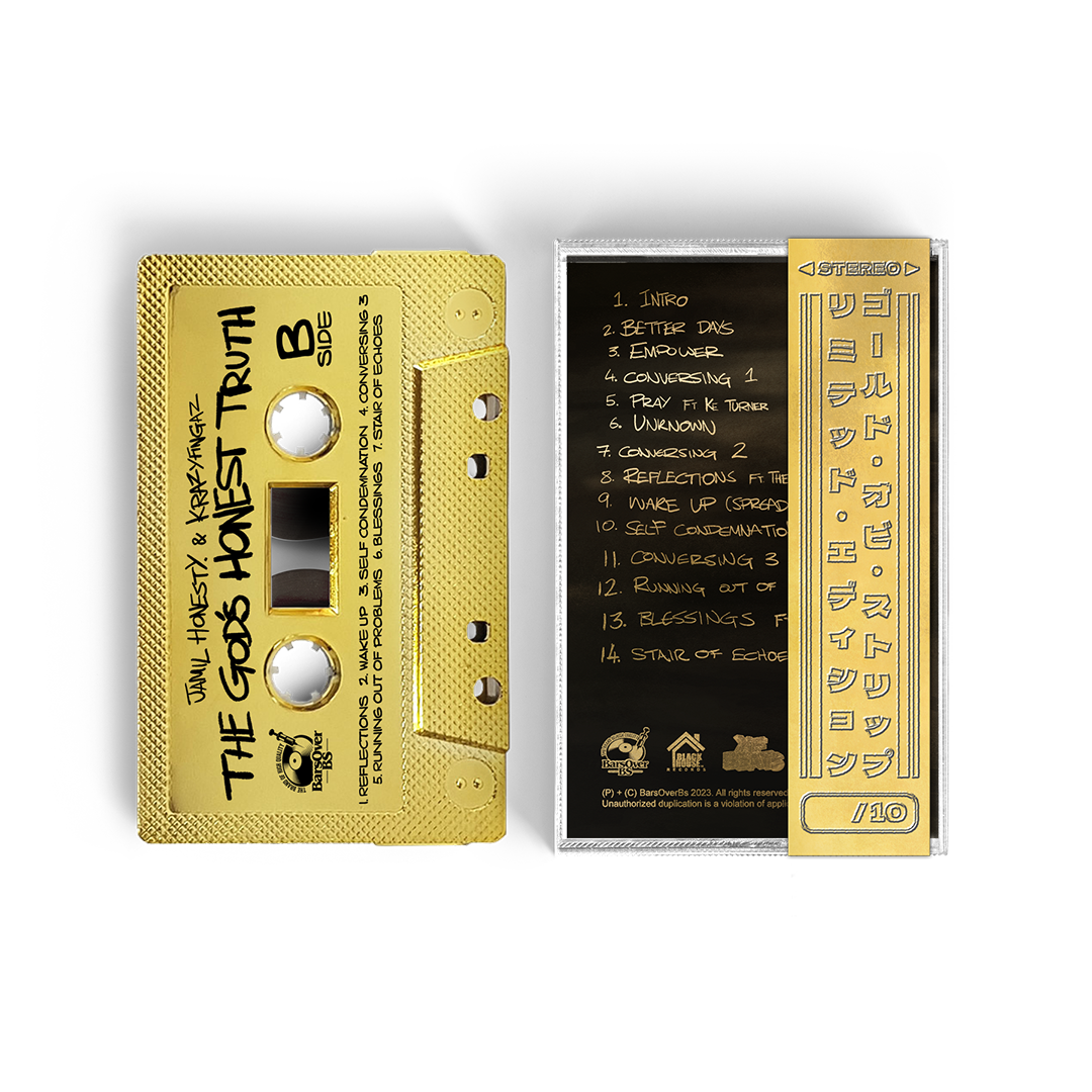 Jamil Honesty x KrazyFingaz - The Gods Honest Truth (GOLD BarsOverBS Tape With Obi Strip)(ONE PER PERSON)