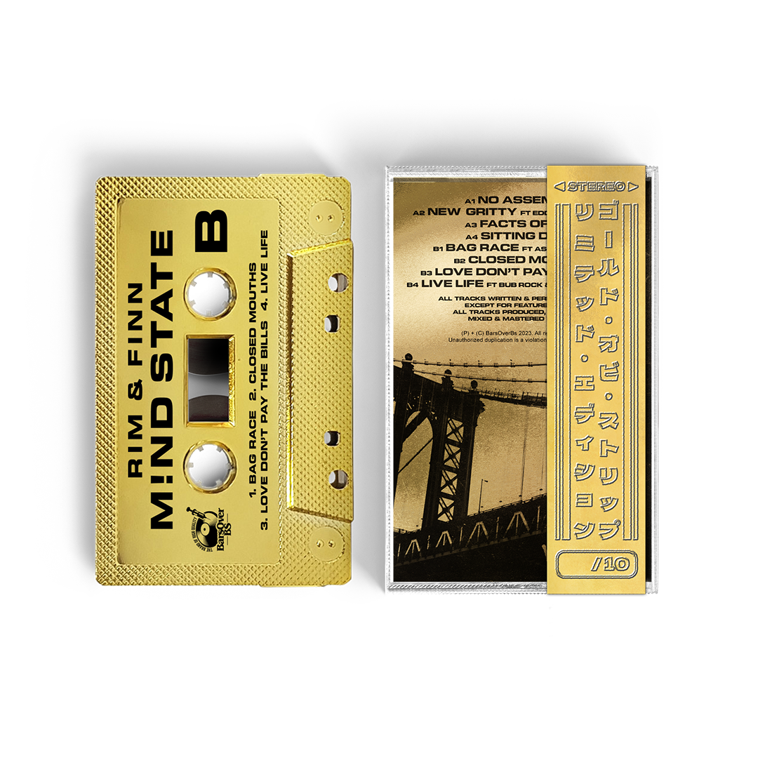 Rim x Finn - M!nd State (BarsOverBS GOLD Cassette Tape With Obi Strip) (ONE PER CUSTOMER)