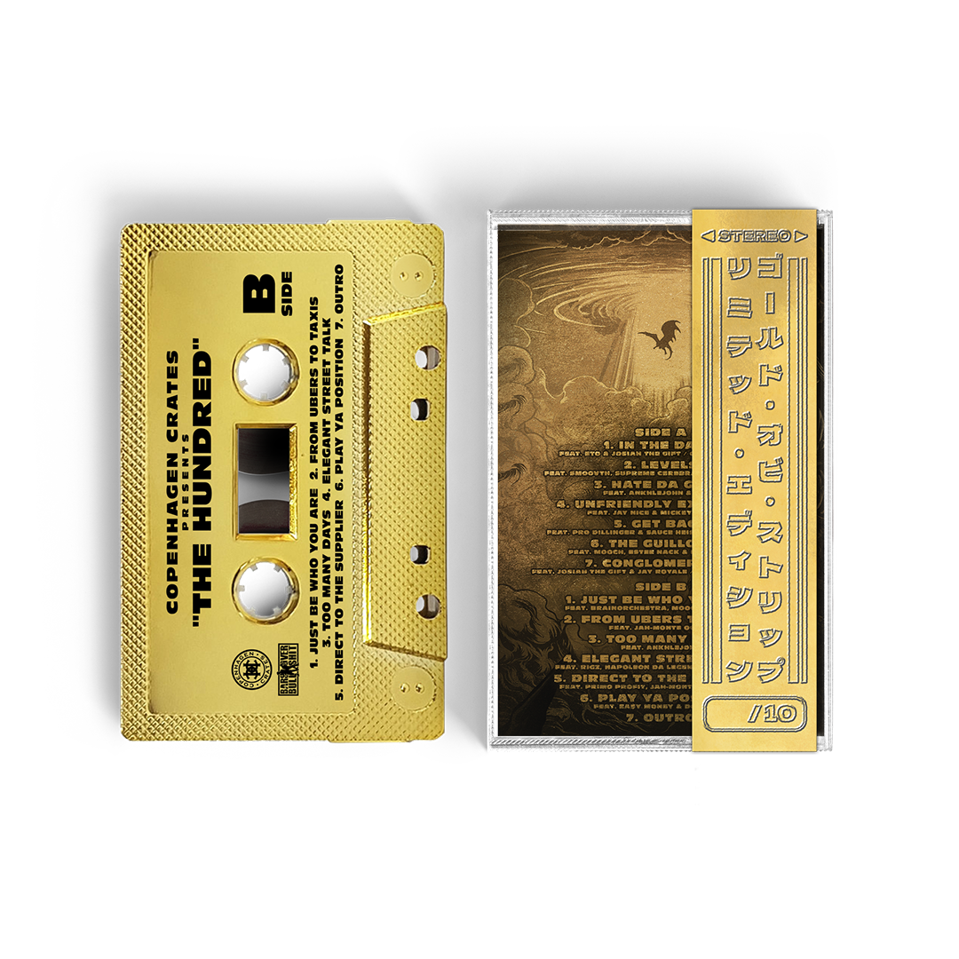 Copenhagen Crates - The Hundred (RETRO GOLD BarsOverBS Cassette Tape) (ONE PER CUSTOMER)