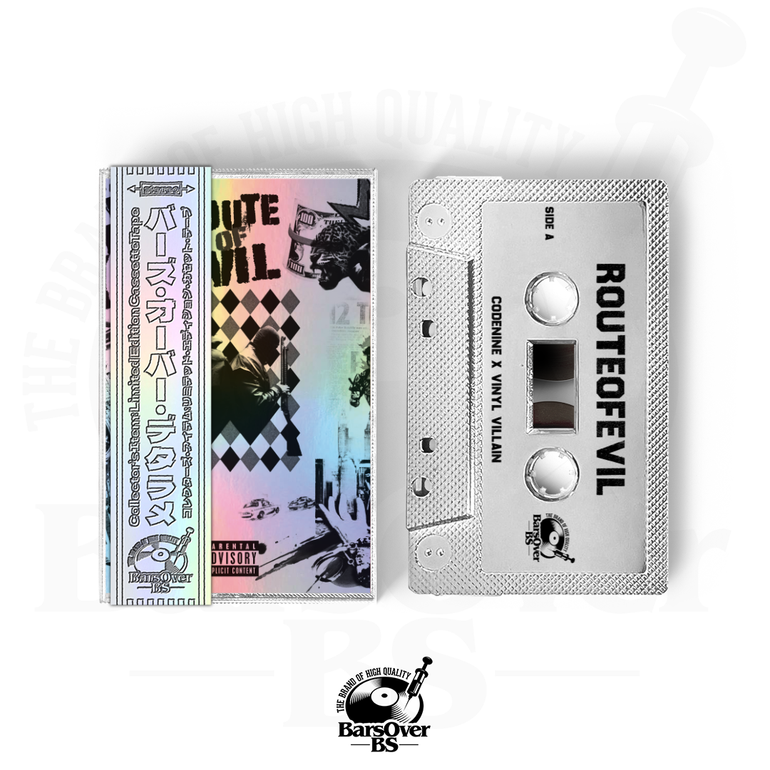 Codenine x Vinyl Villain - Route Of Evil (Alternate Cover) (BarsOverBS HolographicTape) (ONE PER PERSON)